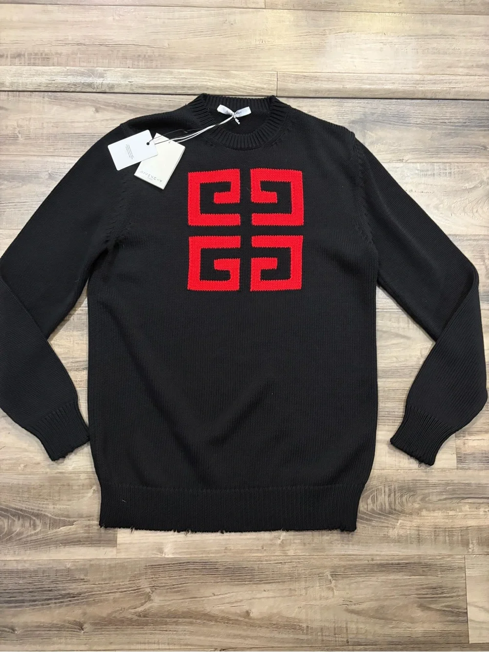 Givenchy Logo Pattern Round Neck Loose Long Sleeve Sweater New with tag